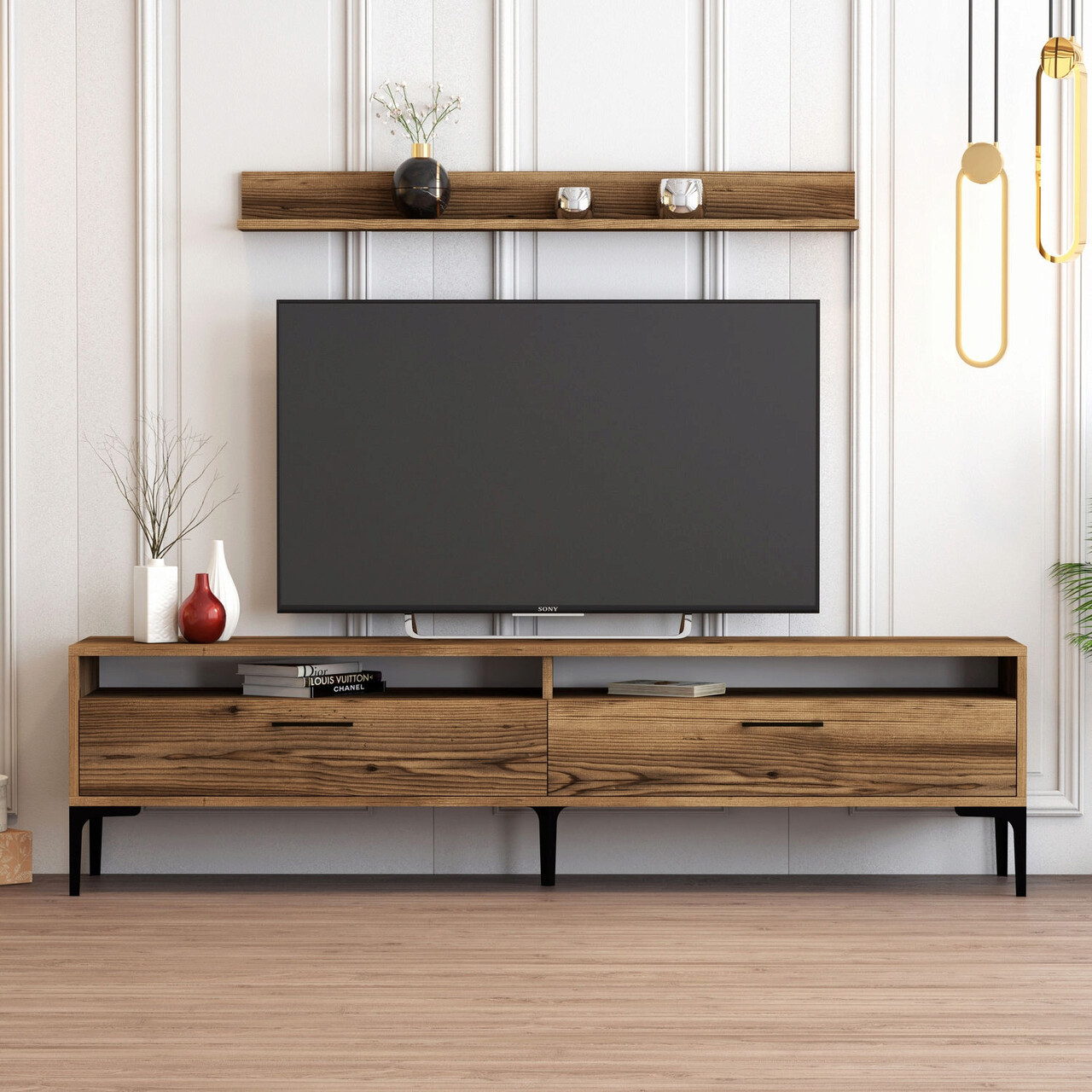 Comoda TV, Hanah Home, Istanbul, 180x47x35 cm, Maro - imagine 7